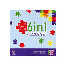 Load image into Gallery viewer, BUDDLETS - 6 IN 1 Wooden Jigsaw Educational Puzzle Set