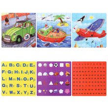 Load image into Gallery viewer, BUDDLETS - 6 IN 1 Wooden Jigsaw Educational Puzzle Set