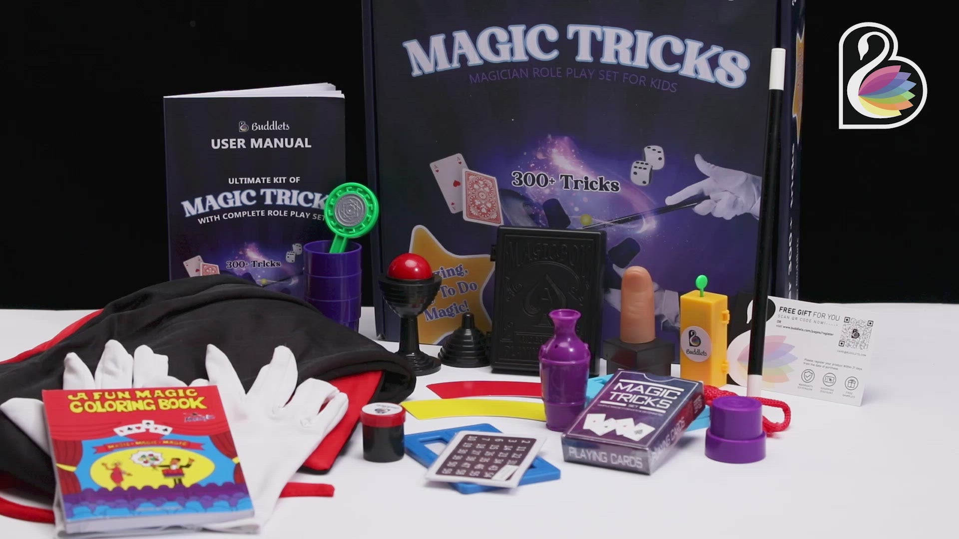 BLOONSY Magic Kit for Kids, Magic Tricks Set for Kids Age 6 8 10 12,  Magician Costume for Pretend Play with Easy to Follow Guide and Video  Instructions Included 